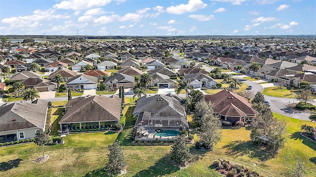 bird's eye view with a residential view