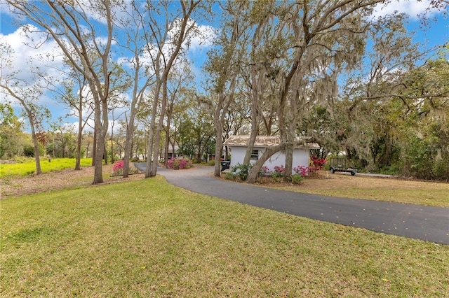 exterior space with aphalt driveway