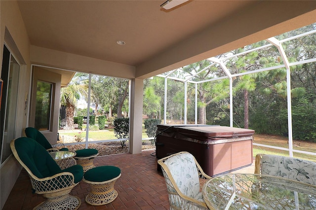 view of sunroom