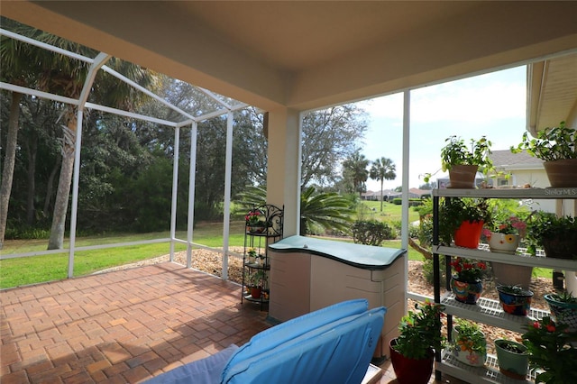 view of sunroom