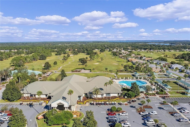 aerial view with golf course view