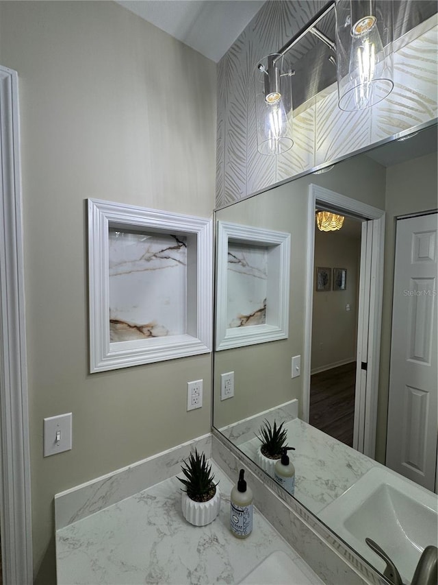 bathroom with vanity