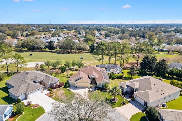 aerial view with a residential view