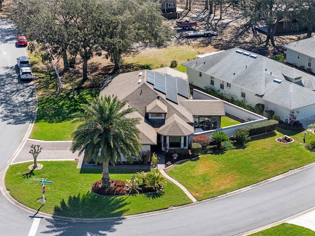 aerial view featuring a residential view