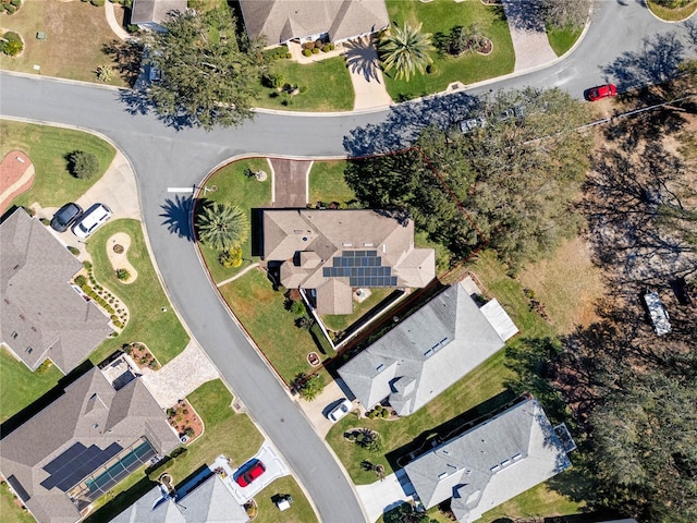 drone / aerial view with a residential view