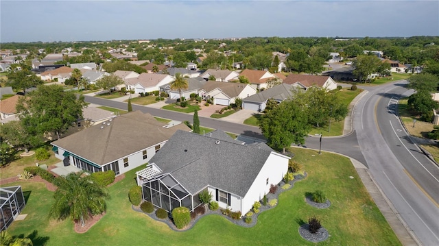 aerial view with a residential view