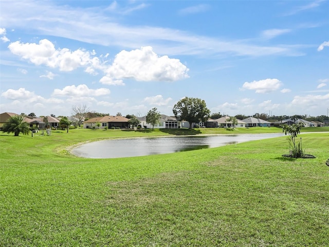 property view of water with a residential view