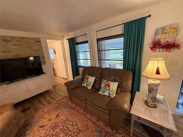 living room featuring wood finished floors