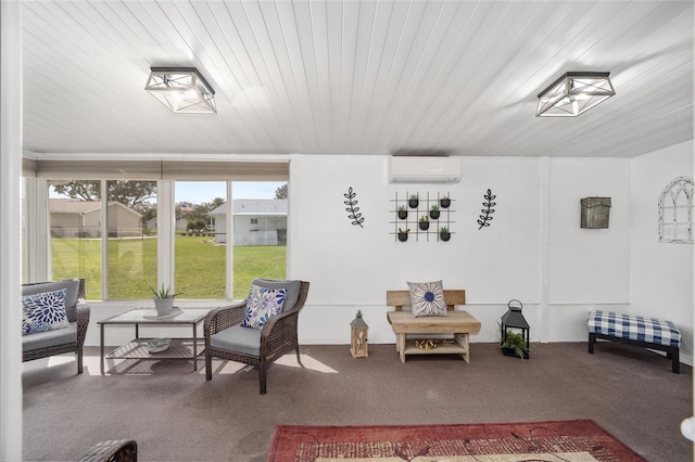 interior space with a wall unit AC