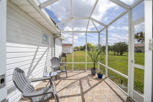 view of sunroom