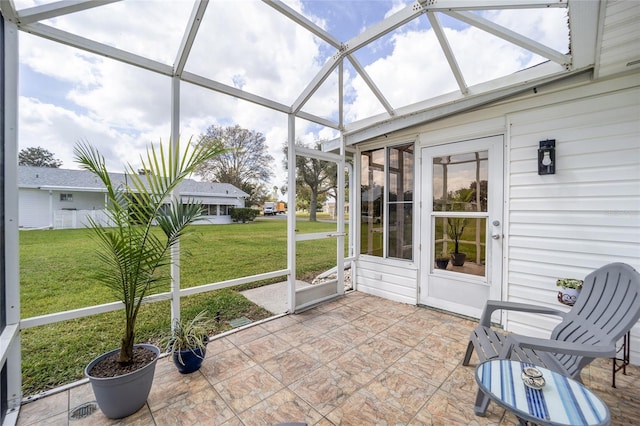 view of sunroom / solarium