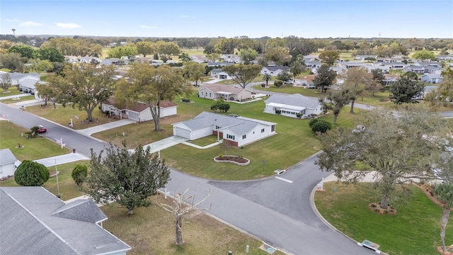 bird's eye view with a residential view