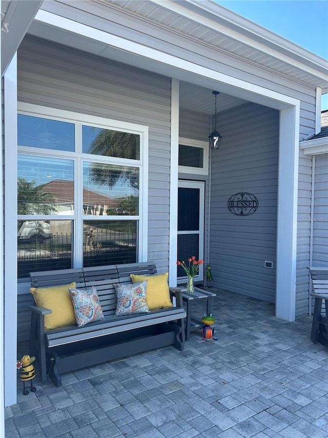 view of patio with covered porch