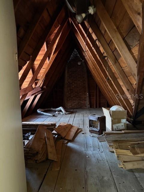 view of attic