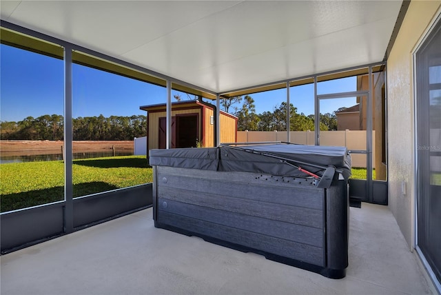 view of sunroom / solarium