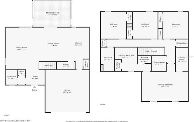 16707 Broadford Ln, Clermont, FL 34714 - home floor plan