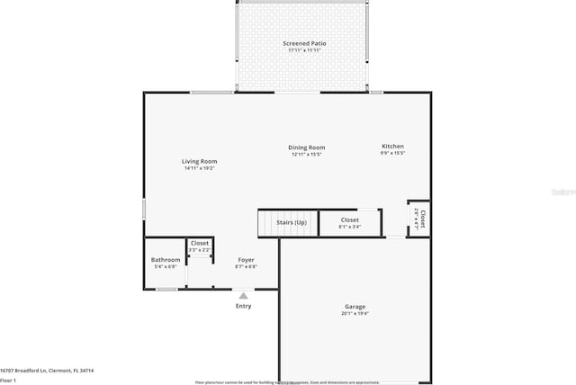 16707 Broadford Ln, Clermont, FL 34714 - floor plan / room layout