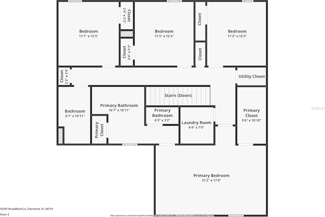 16707 Broadford Ln, Clermont, FL 34714 - home floor plan