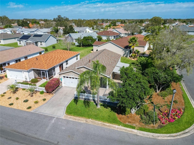 bird's eye view featuring a residential view