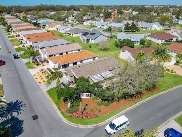 bird's eye view with a residential view