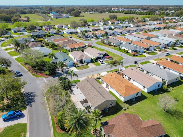 drone / aerial view with a residential view