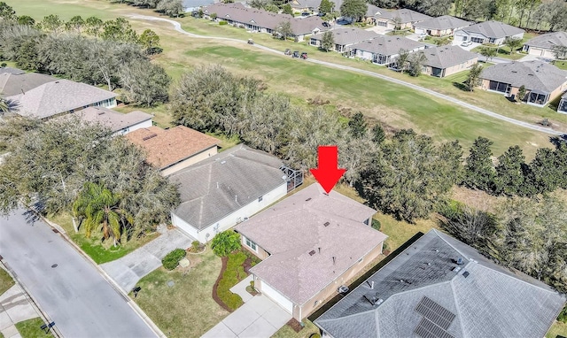 bird's eye view with a residential view