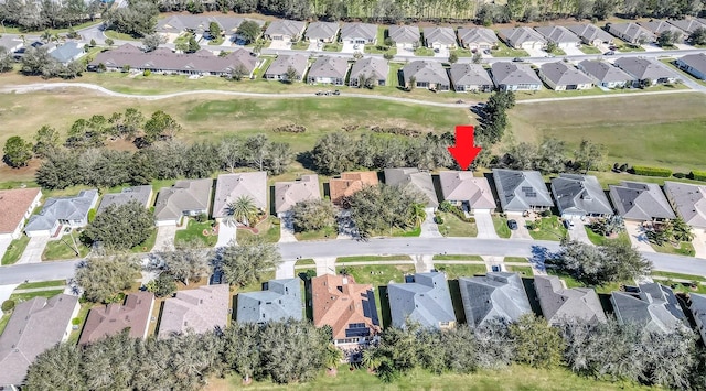 bird's eye view with a residential view