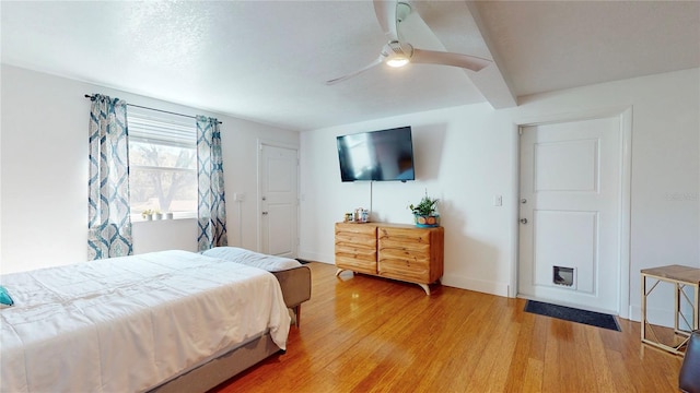 1930 Hilltop Dr, Mount Dora, FL 32757 - bedroom with light wood-type flooring, baseboards, and a ceiling fan