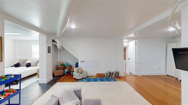 1930 Hilltop Dr, Mount Dora, FL 32757 - recreation room featuring baseboards and wood finished floors