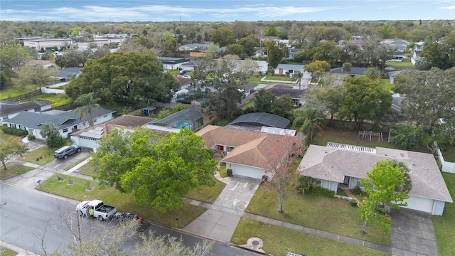 aerial view featuring a residential view