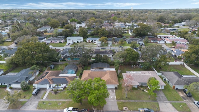 drone / aerial view with a residential view