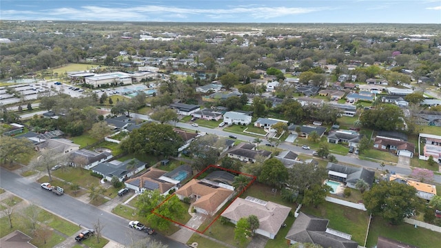 drone / aerial view with a residential view