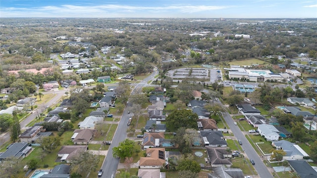 drone / aerial view with a residential view