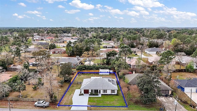 birds eye view of property featuring a residential view