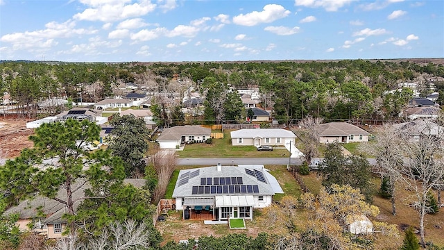 bird's eye view with a residential view