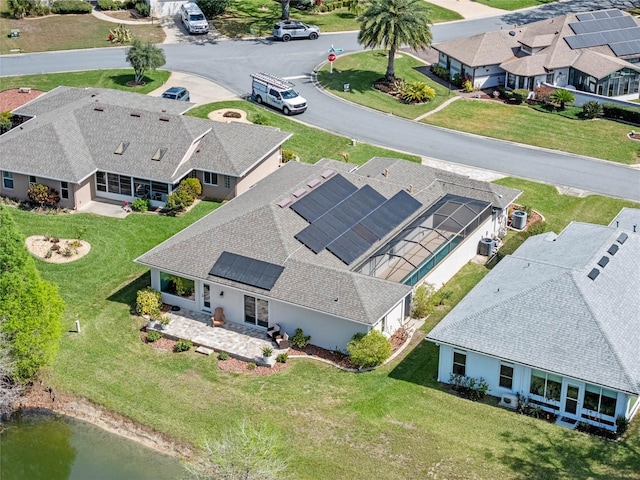 bird's eye view with a residential view