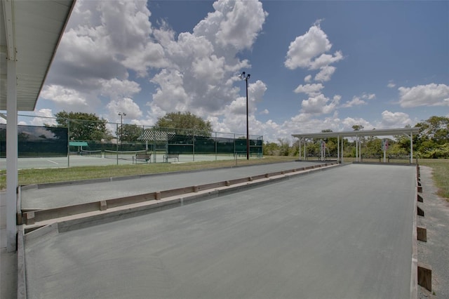 view of road with street lights