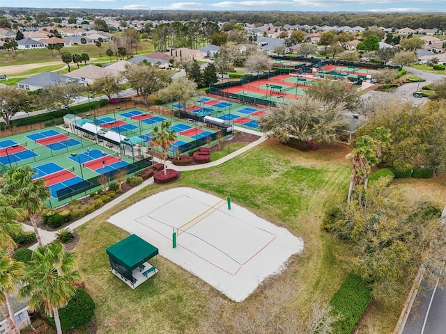 bird's eye view with a residential view