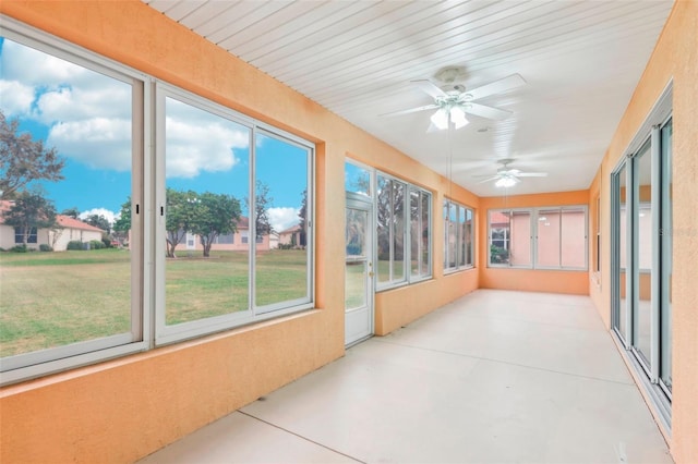 view of sunroom