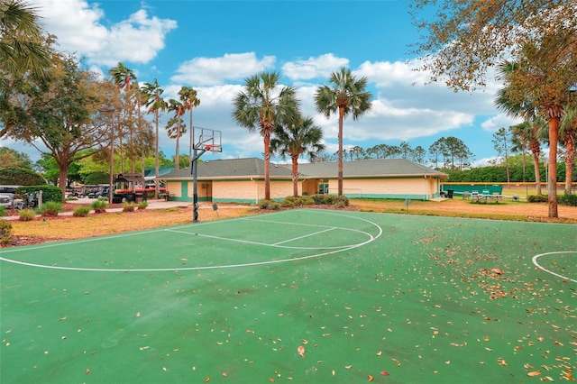 view of basketball court with community basketball court