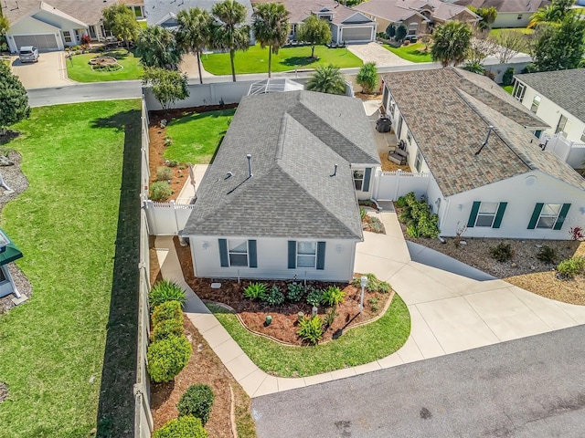 aerial view featuring a residential view