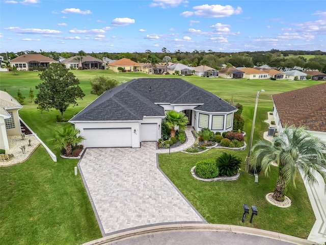 aerial view featuring a residential view