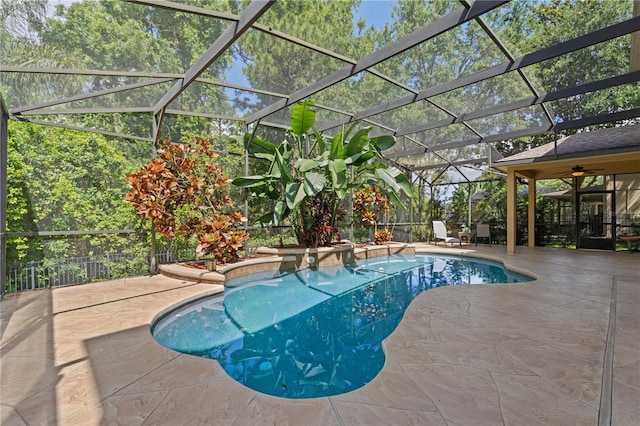 3430 Turningwind Ln, Winter Garden, FL 34787 - view of pool with a patio area, ceiling fan, and a lanai