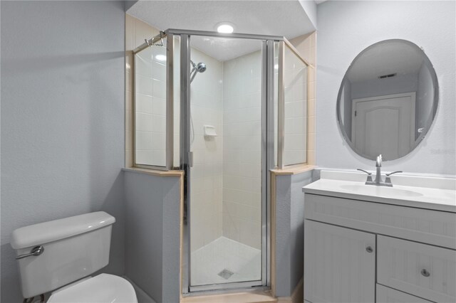 3430 Turningwind Ln, Winter Garden, FL 34787 - bathroom featuring a shower stall, toilet, and vanity