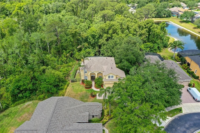 3430 Turningwind Ln, Winter Garden, FL 34787 - aerial view of property and surrounding area with a nearby body of water and a forest