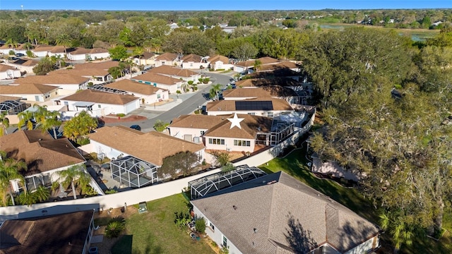 bird's eye view with a residential view