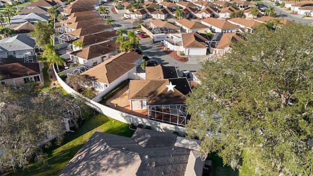 bird's eye view with a residential view