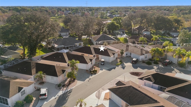 drone / aerial view featuring a residential view