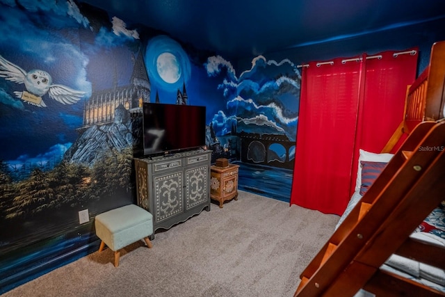 bedroom featuring carpet flooring