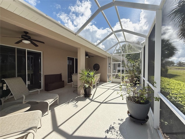 view of sunroom